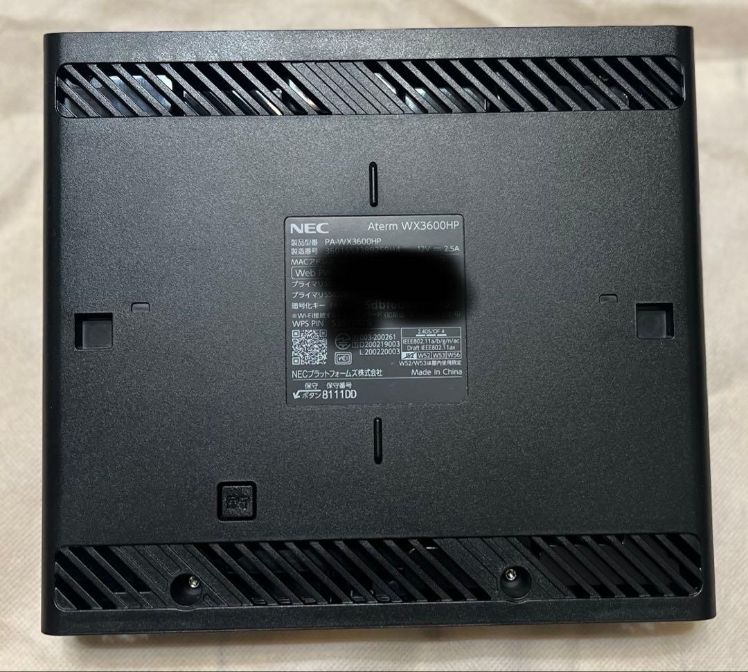 NEC Aterm 無線LAN Wi-Fi 6 PA-WX3600HP
