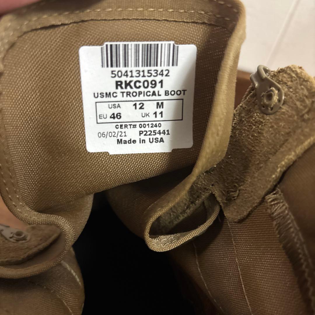未使用品　米軍実物　ROCKY USMC TROPICAL BOOT 30cm㉚