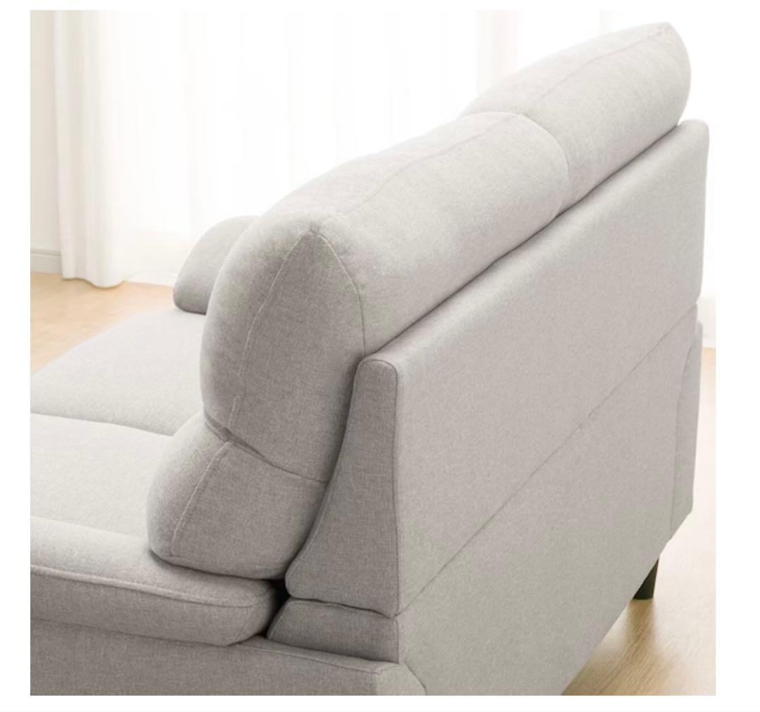 ニトリ　2人掛けソファ 布張りタイプ MK02 KD MO スツール付き