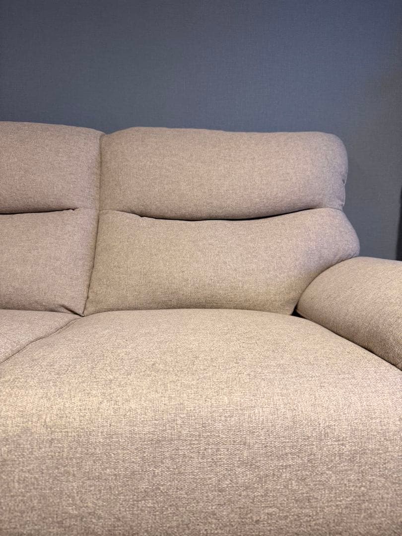 ニトリ　2人掛けソファ 布張りタイプ MK02 KD MO スツール付き