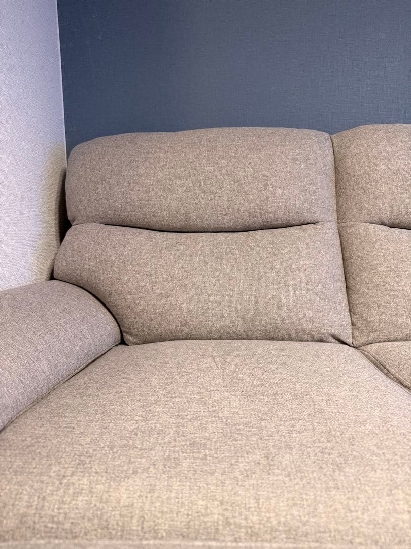 ニトリ　2人掛けソファ 布張りタイプ MK02 KD MO スツール付き