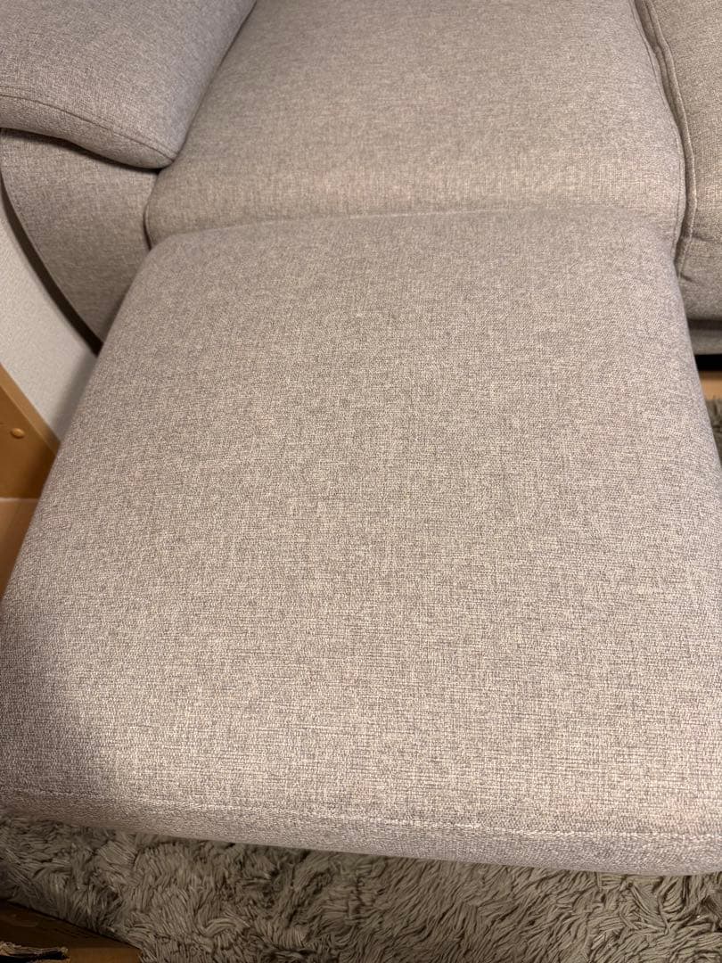 ニトリ　2人掛けソファ 布張りタイプ MK02 KD MO スツール付き