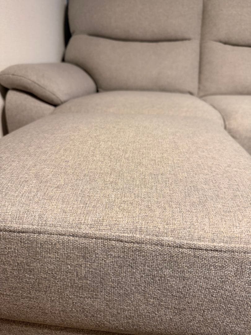 ニトリ　2人掛けソファ 布張りタイプ MK02 KD MO スツール付き