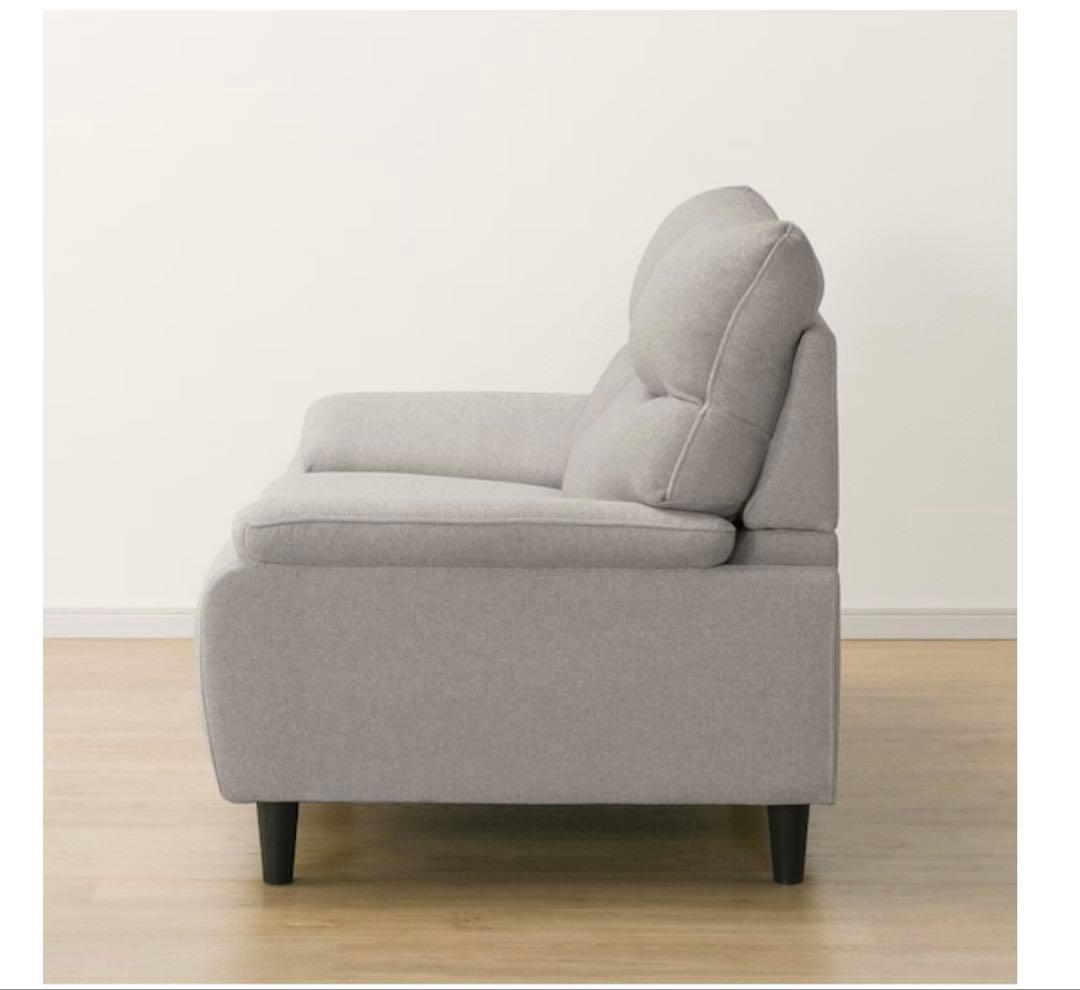 ニトリ　2人掛けソファ 布張りタイプ MK02 KD MO スツール付き