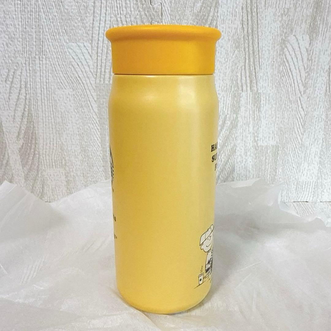 スタバ　ステンレスミニボトル　タンブラー　スヌーピー　イエロー　黄色　355ml