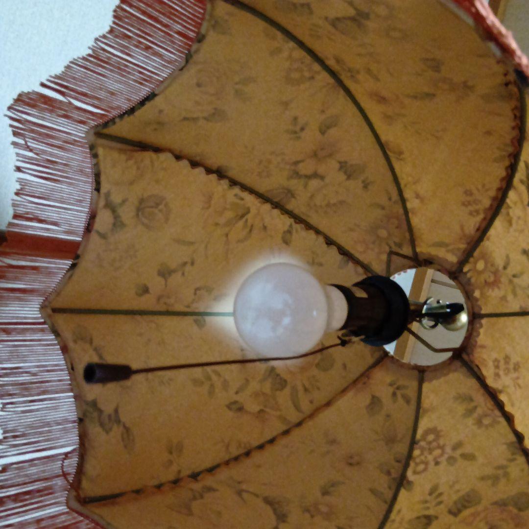 フラワーパターン フロアースタンドライト　ヴィンテージ　アンティーク