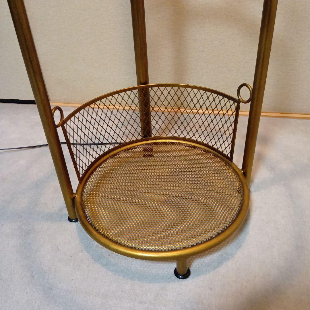 フラワーパターン フロアースタンドライト　ヴィンテージ　アンティーク