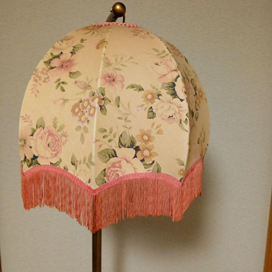 フラワーパターン フロアースタンドライト　ヴィンテージ　アンティーク