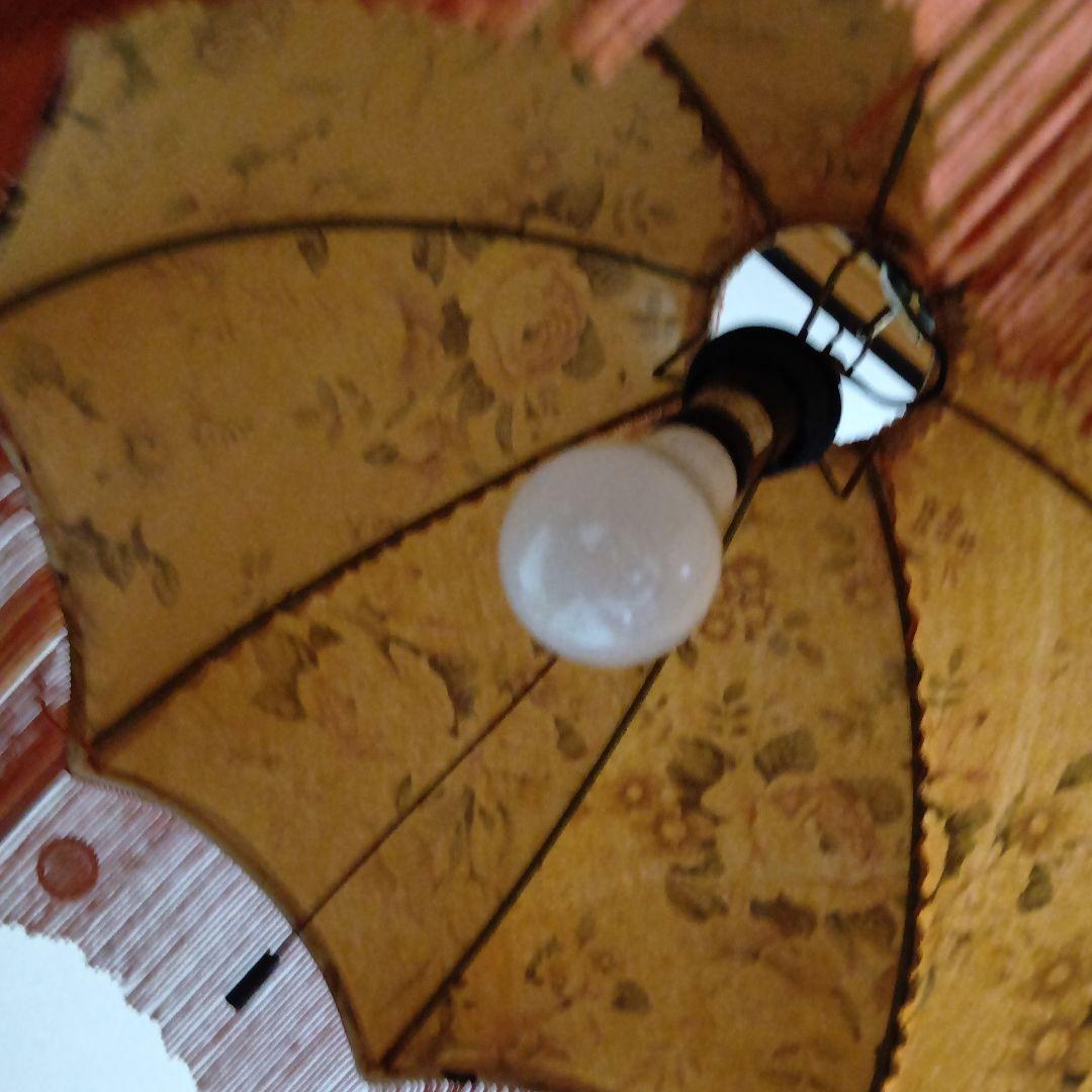 フラワーパターン フロアースタンドライト　ヴィンテージ　アンティーク