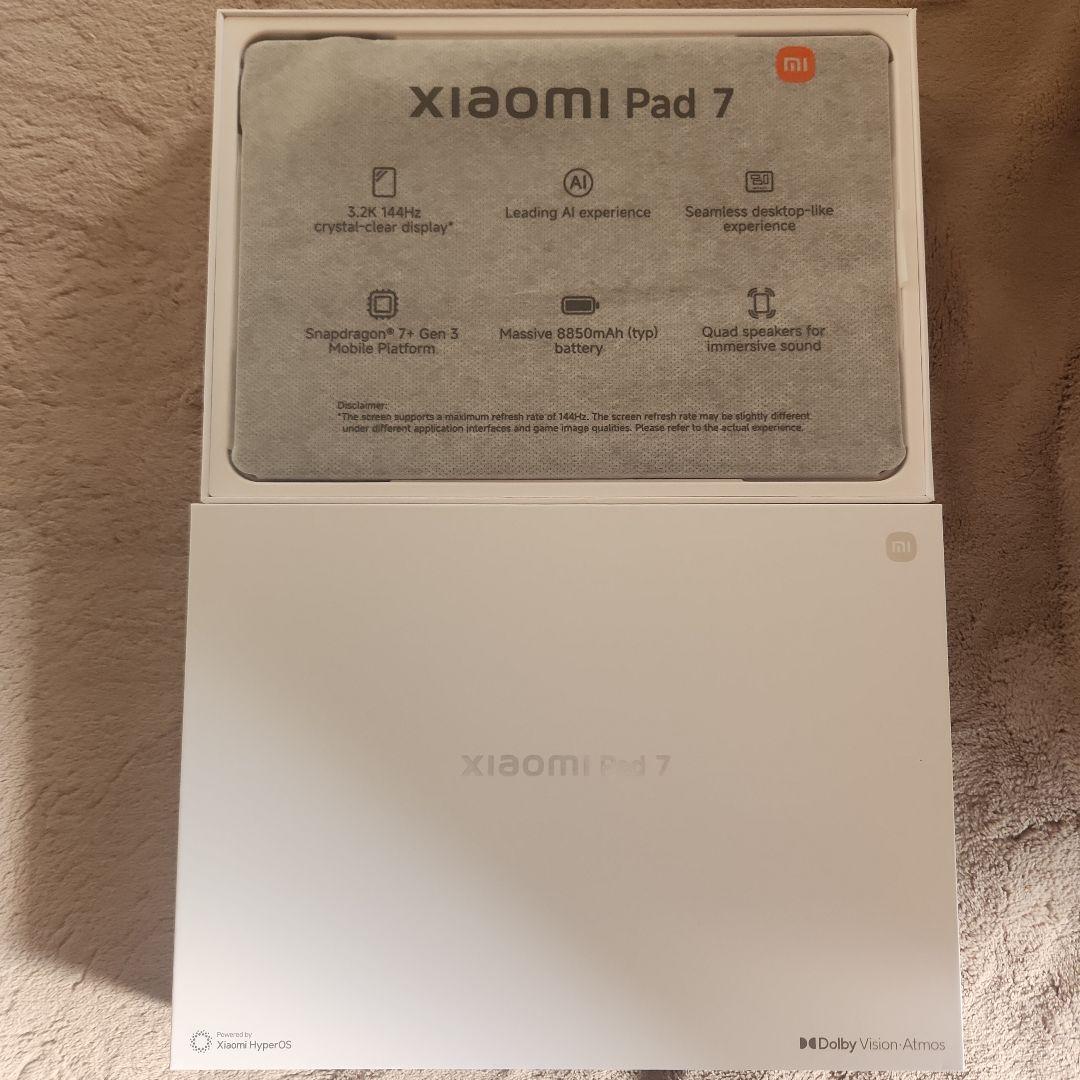 【12月26日販売終了】Xiaomi pad 7 Gray 8/128 国内版