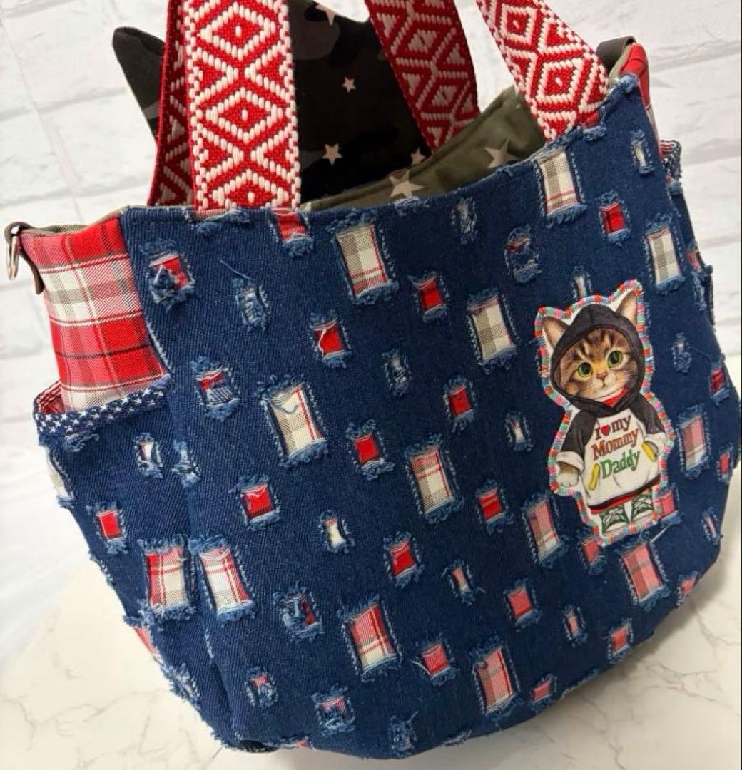 コヤンイサムチョン♡超BIGサンダーちゃん♡ダメージデニム♡チューリップバッグ