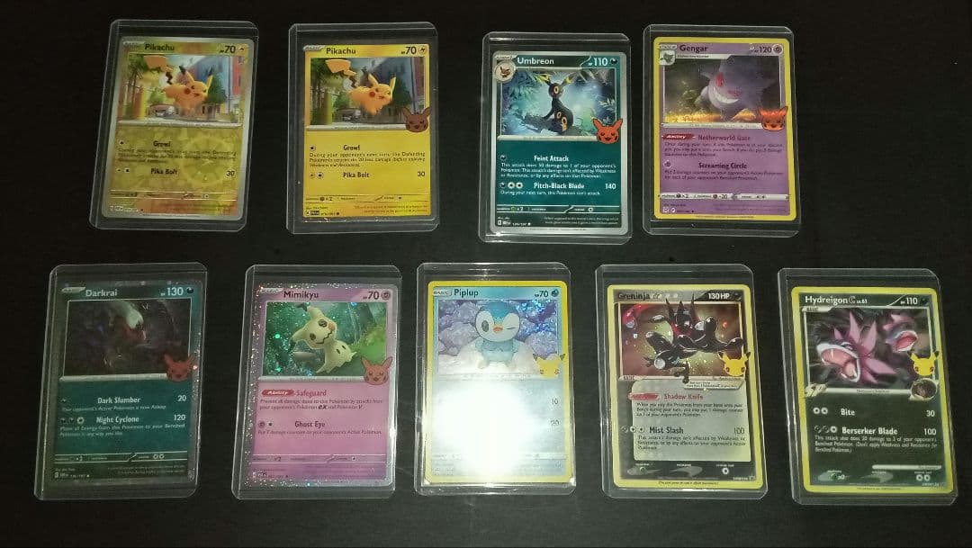 ポケモンカード　ポケカ　海外版　25th　ピカチュウ　ゲンガー　ゲッコウガ