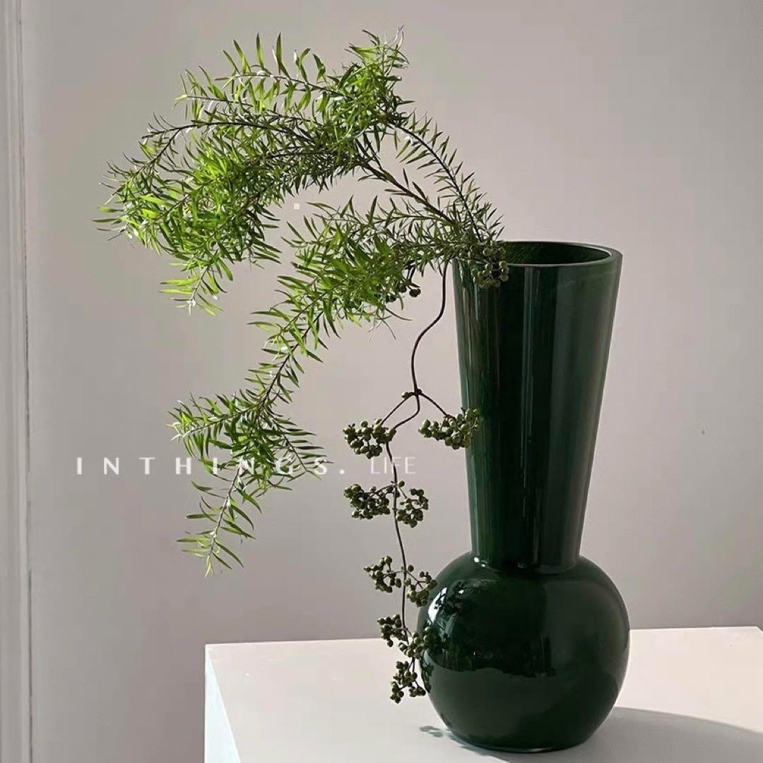 花瓶フラワーベース ガラス インテリア 高級感 シンプル 北欧 おしゃれ 枝物