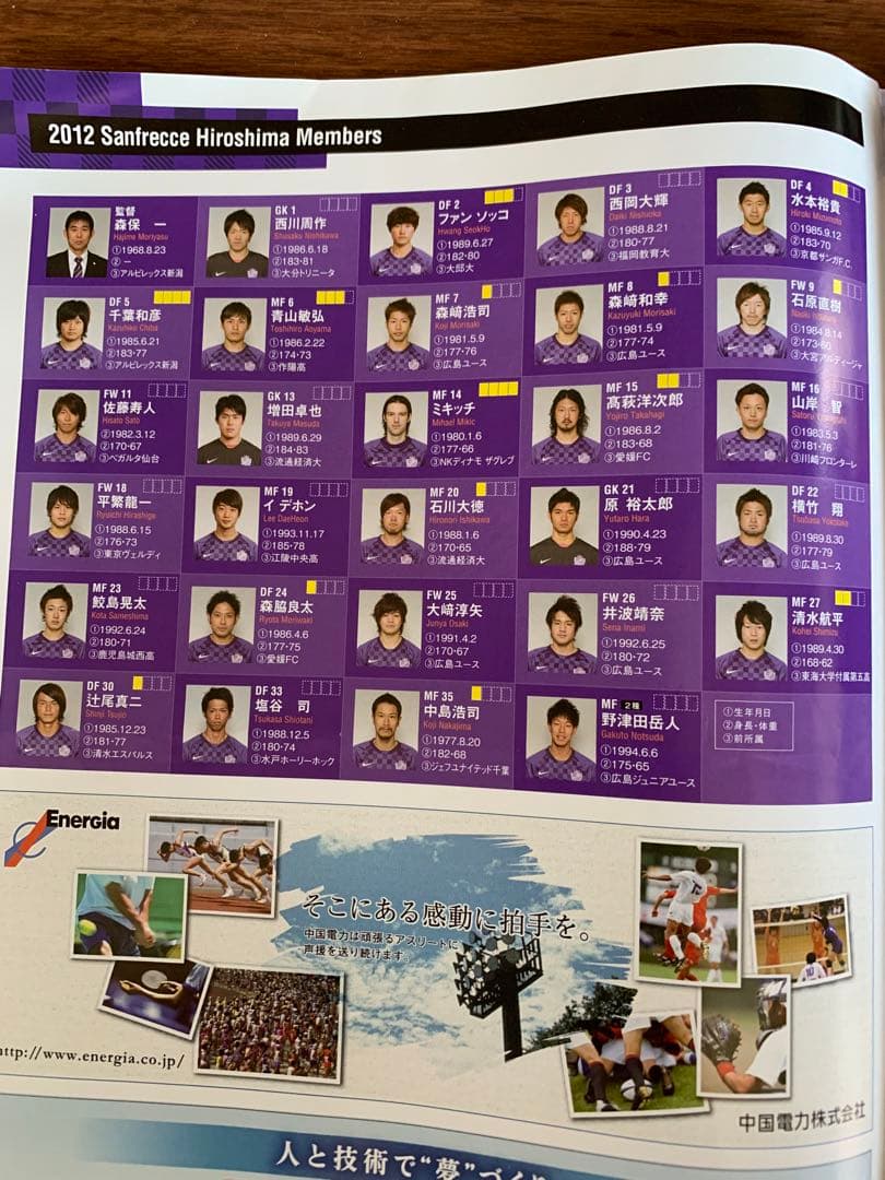 サンフレ初優勝＂Matchday Program＂'12.11.24セレッソ戦