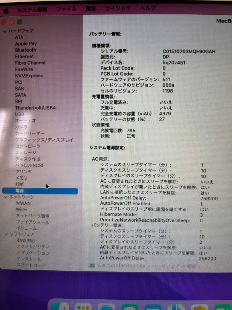 MacBook Air 11インチ 2015