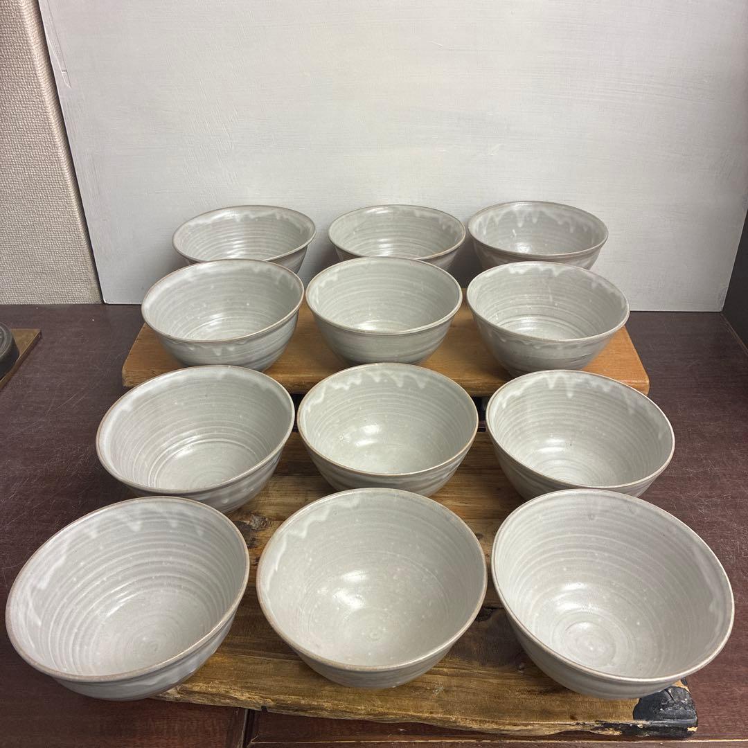 新品　陶器　陶芸作家　うどん鉢12個 721