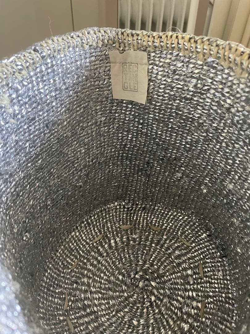 レグタングル　シルバー　かごバッグ