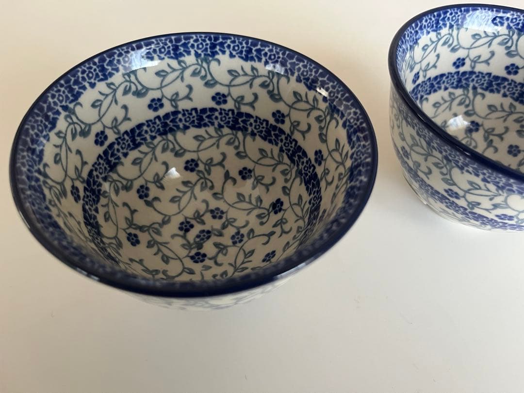 未使用　ポーランド食器　飯碗2個セット　10.5cm