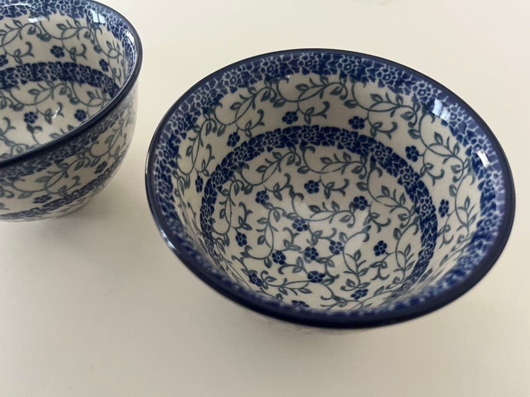 未使用　ポーランド食器　飯碗2個セット　10.5cm