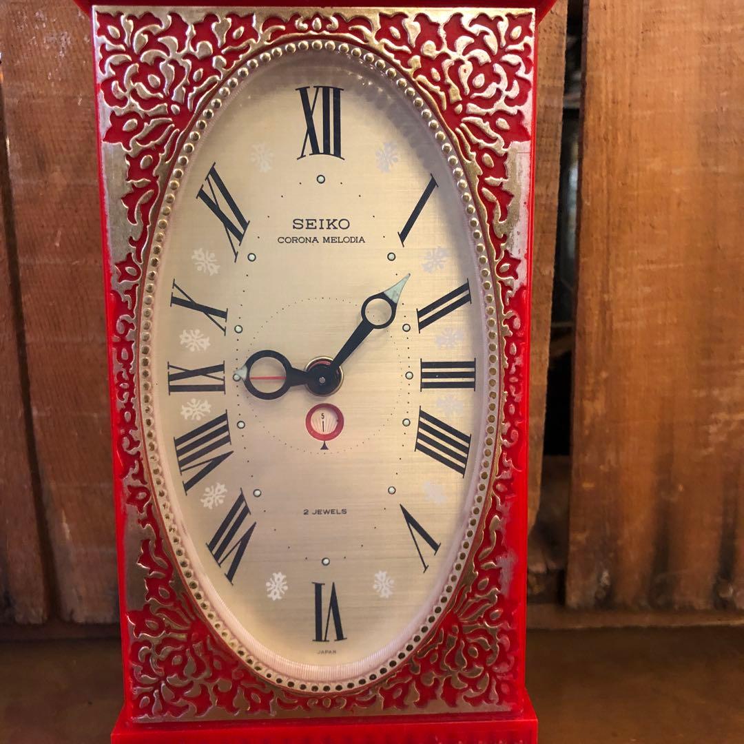ビンテージ　SEIKO 置き時計　ゼンマイ式　希少　昭和レトロ　古道具