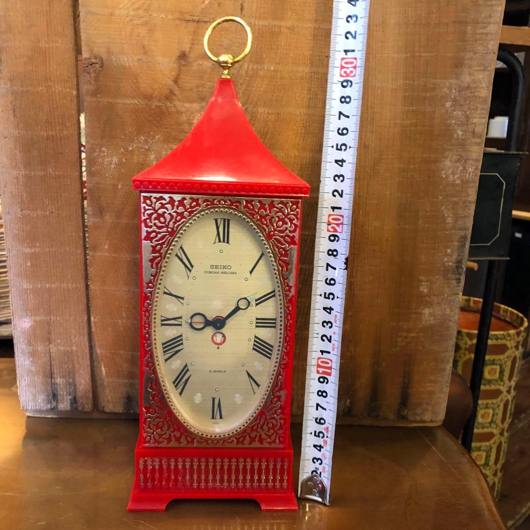 ビンテージ　SEIKO 置き時計　ゼンマイ式　希少　昭和レトロ　古道具
