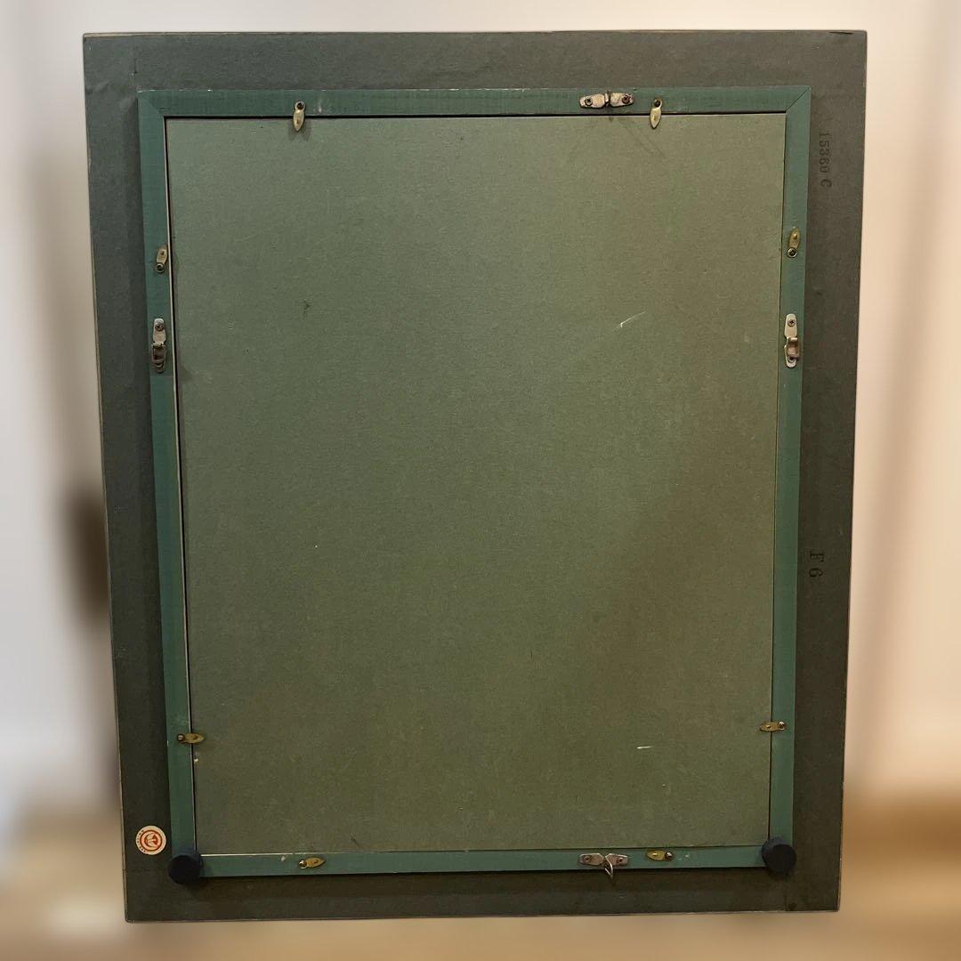 特価ビンテージ油絵額縁／木製／シルバー系／F6