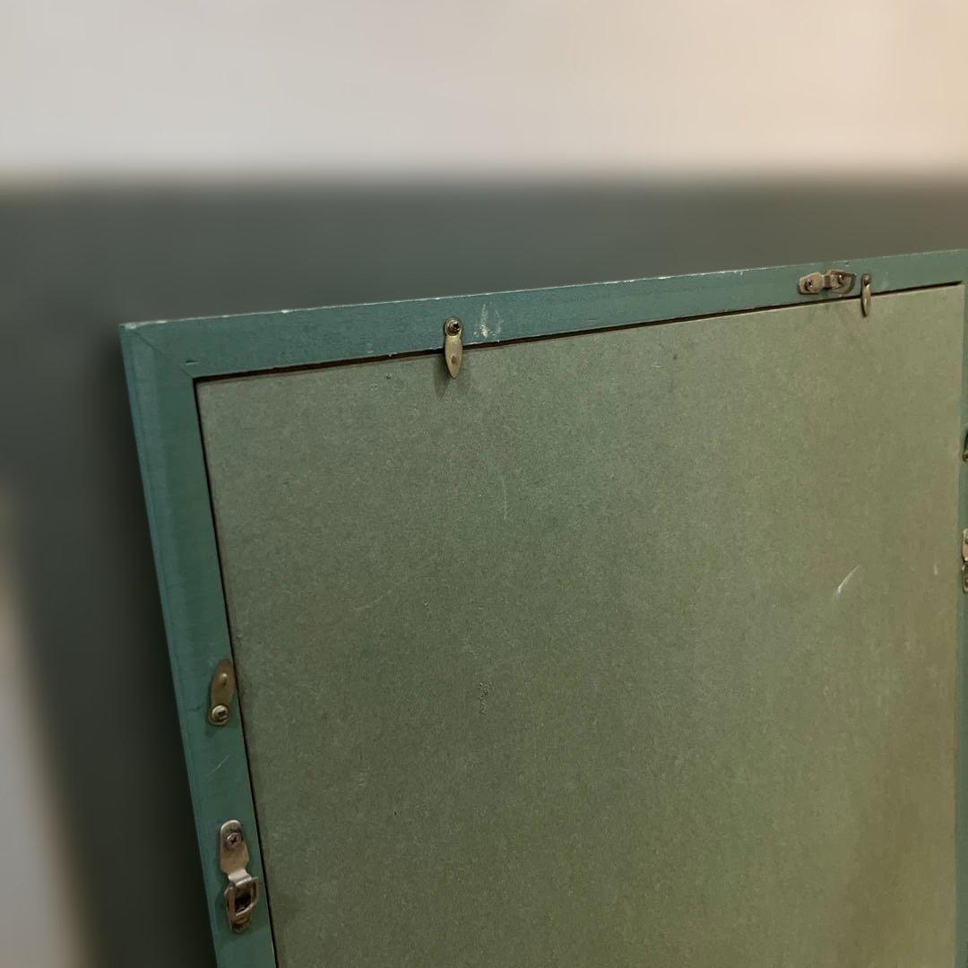 特価ビンテージ油絵額縁／木製／シルバー系／F6