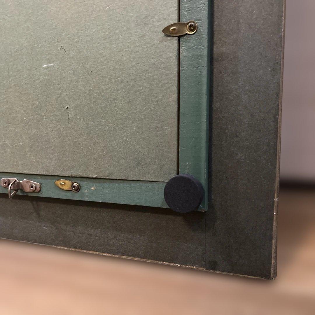 特価ビンテージ油絵額縁／木製／シルバー系／F6