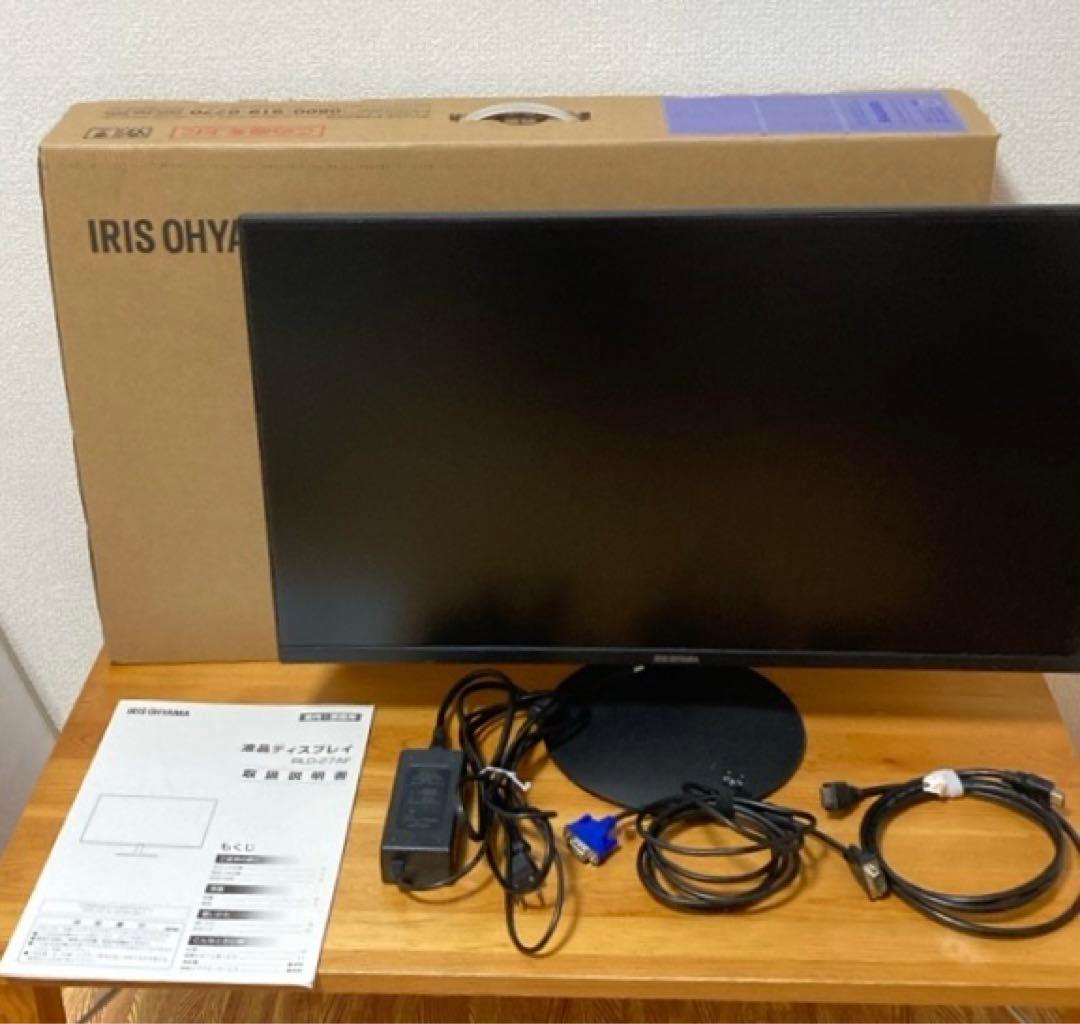 【美品】アイリスオーヤマ 27インチモニター RLD‑27AF‑B ディスプレイ