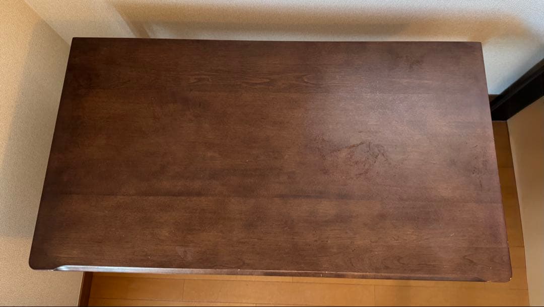 【ニトリ デスク ウォールナット調 引き出し付き】