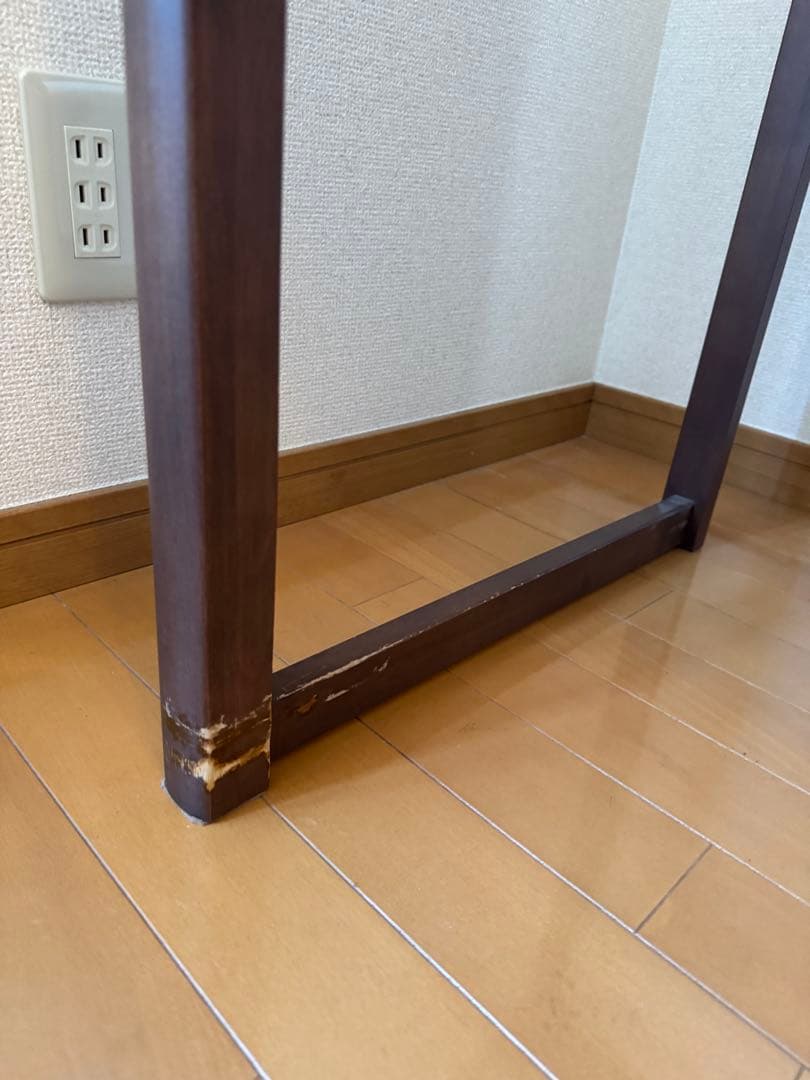 【ニトリ デスク ウォールナット調 引き出し付き】