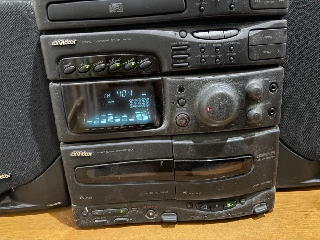 Victor コンポ FMラジオ CDカセットデッキ