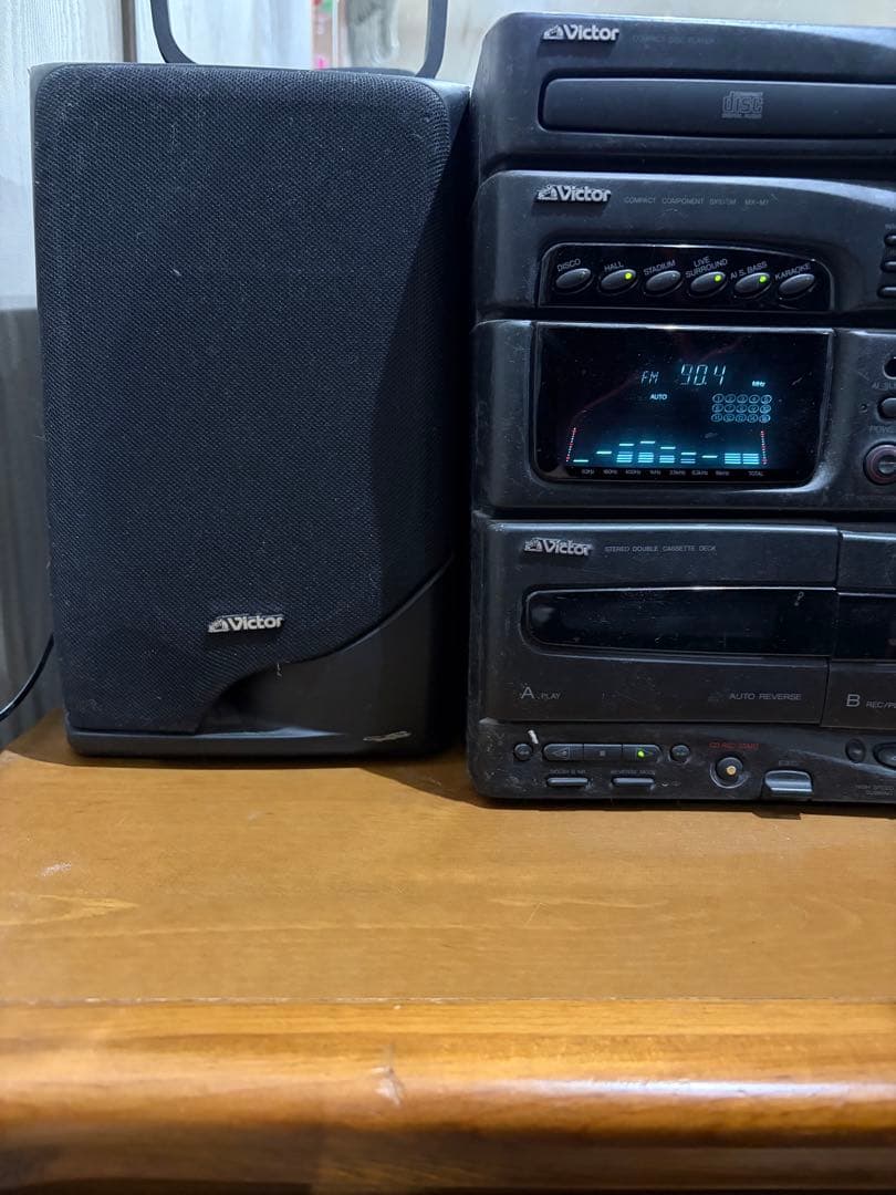 Victor コンポ FMラジオ CDカセットデッキ