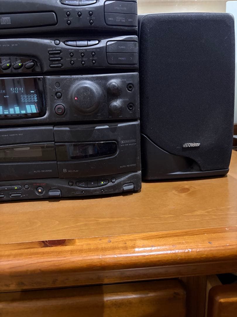 Victor コンポ FMラジオ CDカセットデッキ