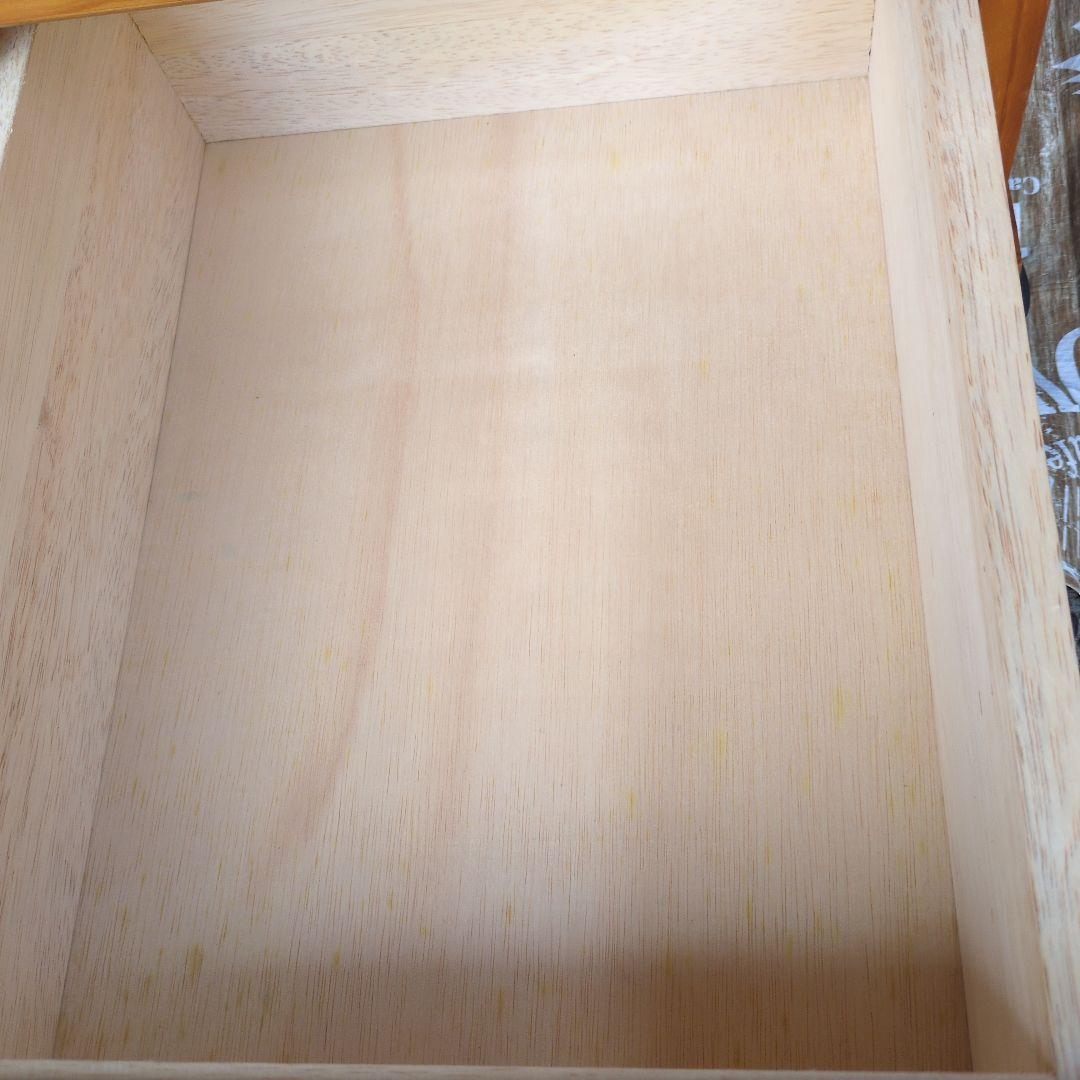 木製キャビネット 4段 引き出し　サイドテーブル　FAXや電話台にも