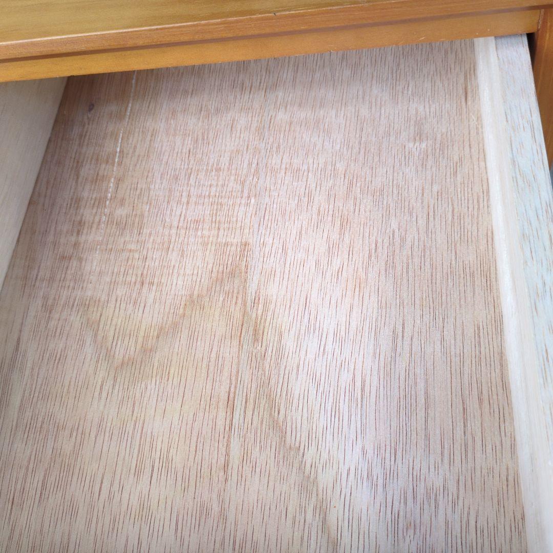 木製キャビネット 4段 引き出し　サイドテーブル　FAXや電話台にも