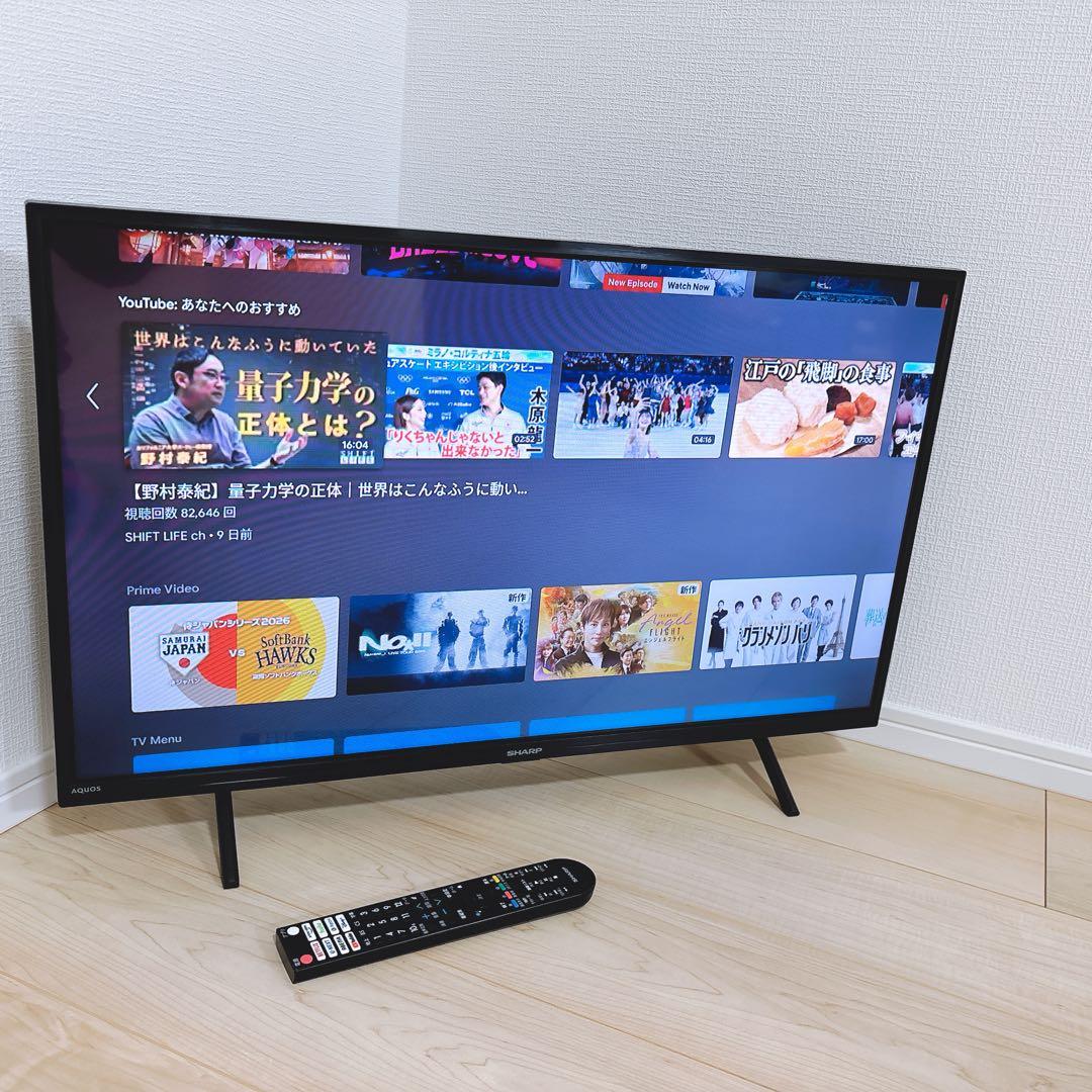 ★初期化済★2024年製 32インチ液晶シャープAndroidテレビ ネット動画