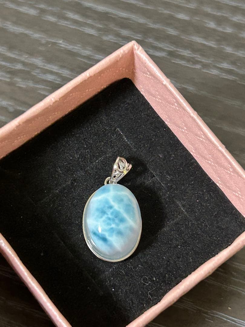 ラリマー オーバルペンダントトップ