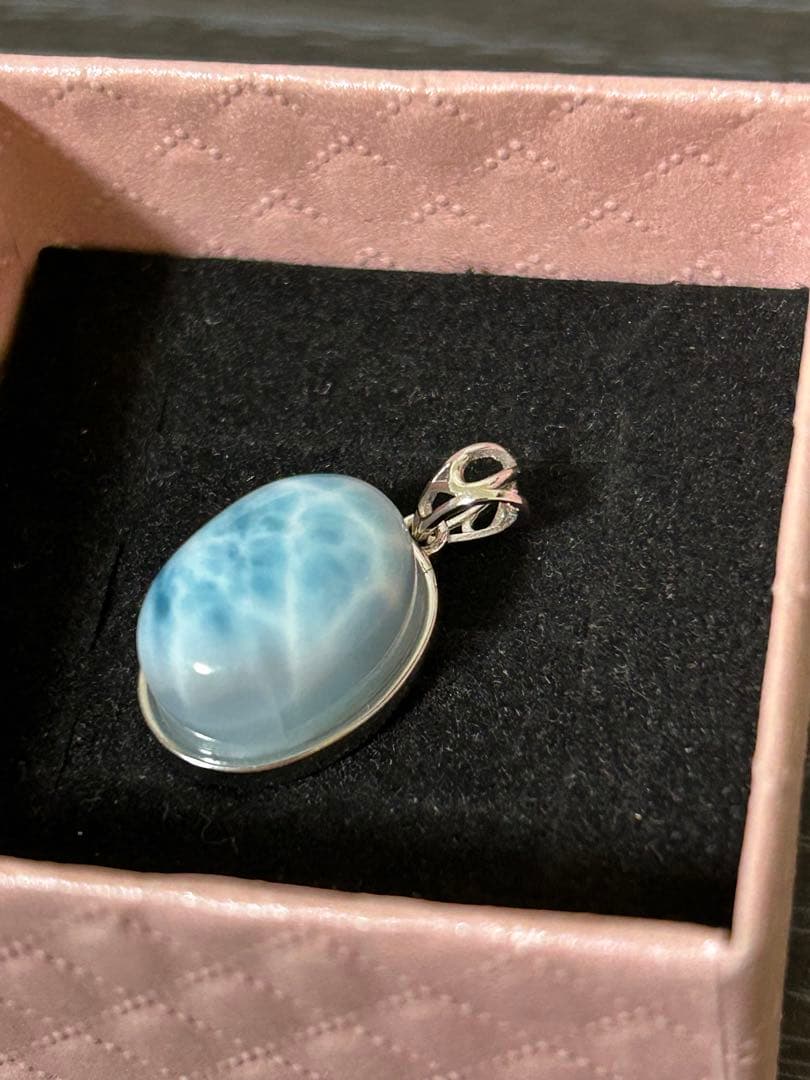 ラリマー オーバルペンダントトップ