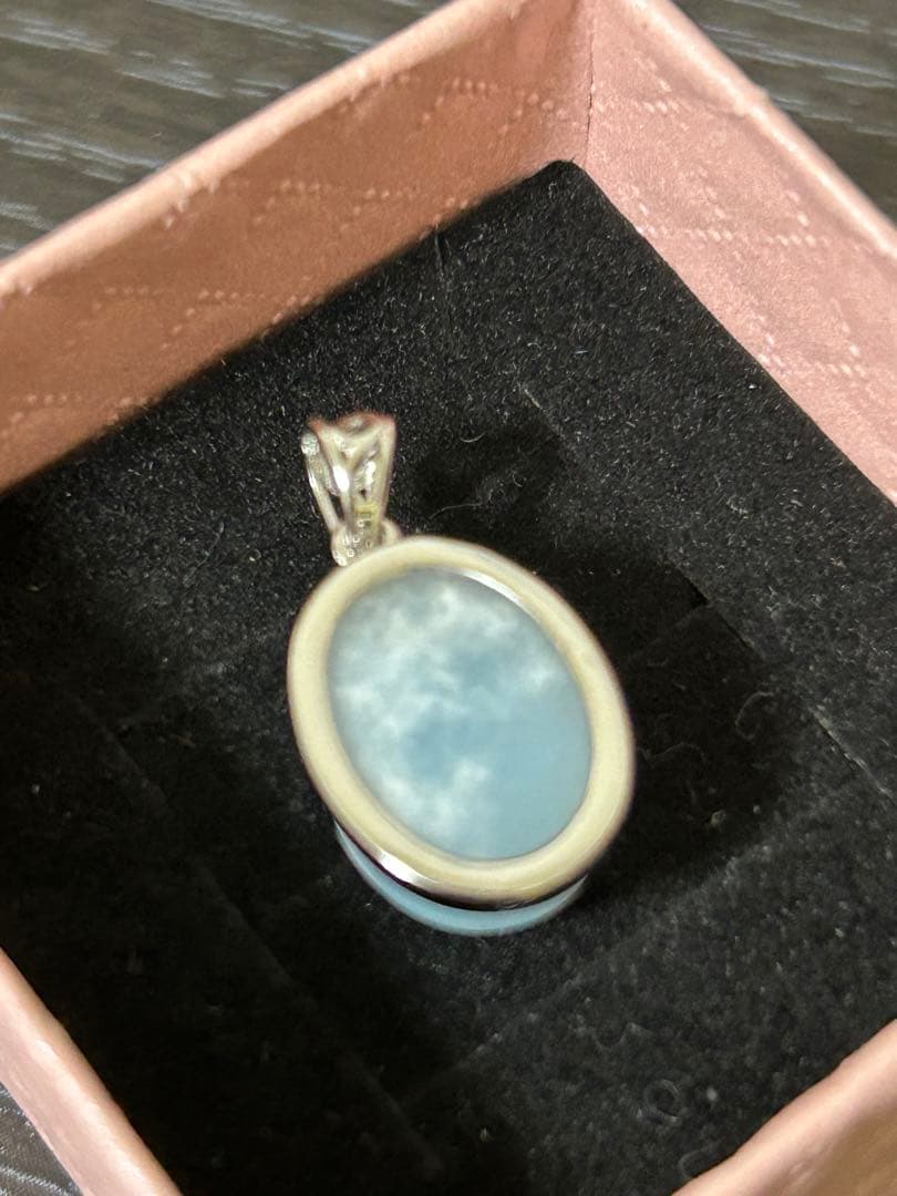 ラリマー オーバルペンダントトップ