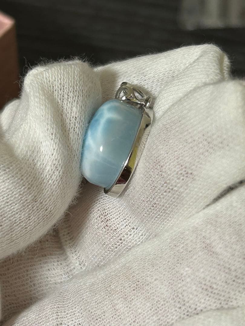 ラリマー オーバルペンダントトップ