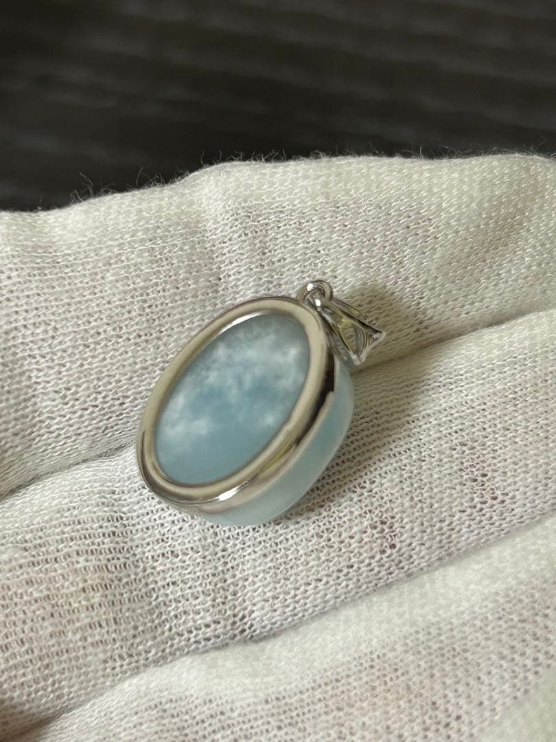 ラリマー オーバルペンダントトップ