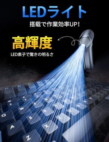 業界最強エアダスター 電動ブロワー 小型 ブロアー 300000RPM高速回転A