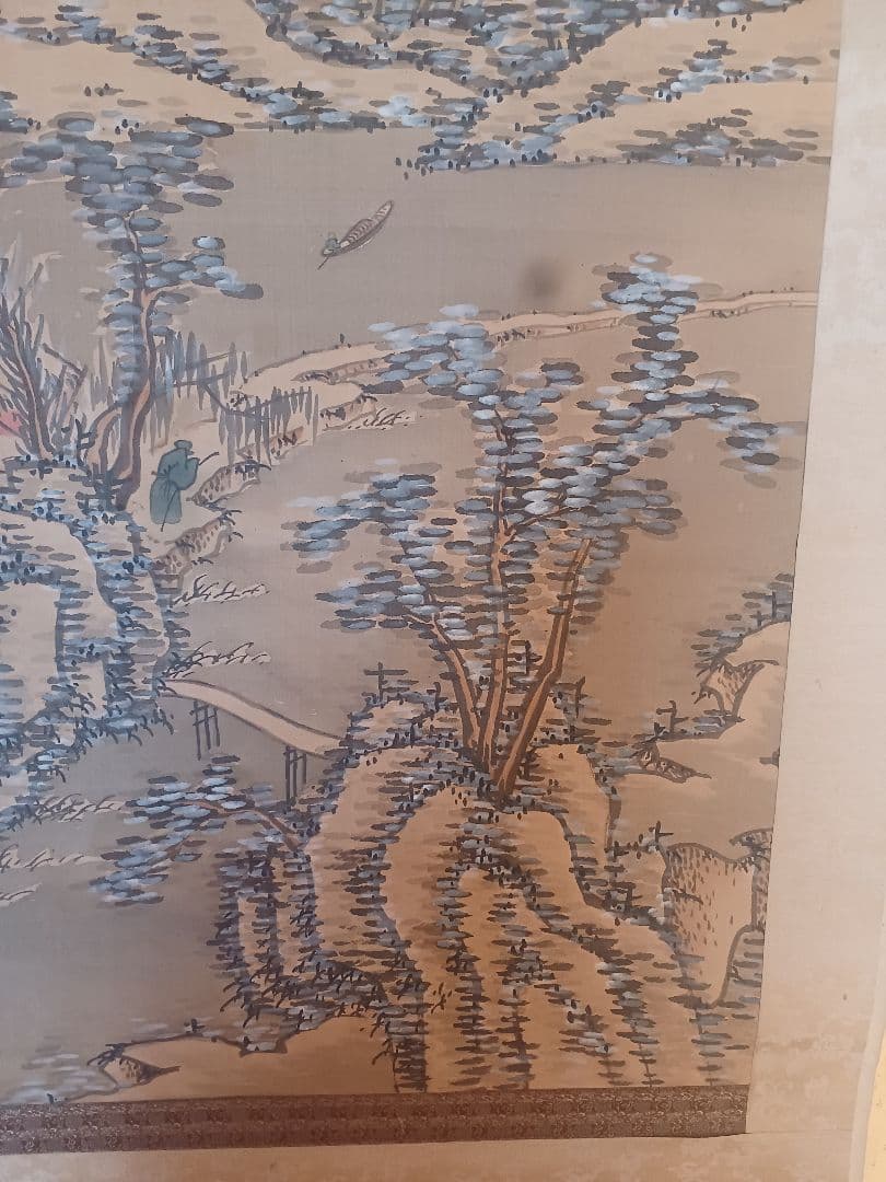 池野大雅　模写？　南画 掛軸 　大雅雲中山水？