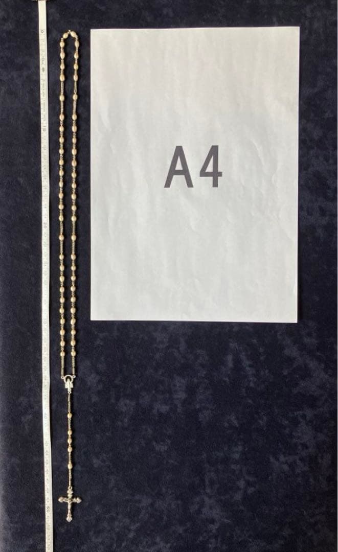 カトリック　淡水パール　手編みロザリオ　長崎編み