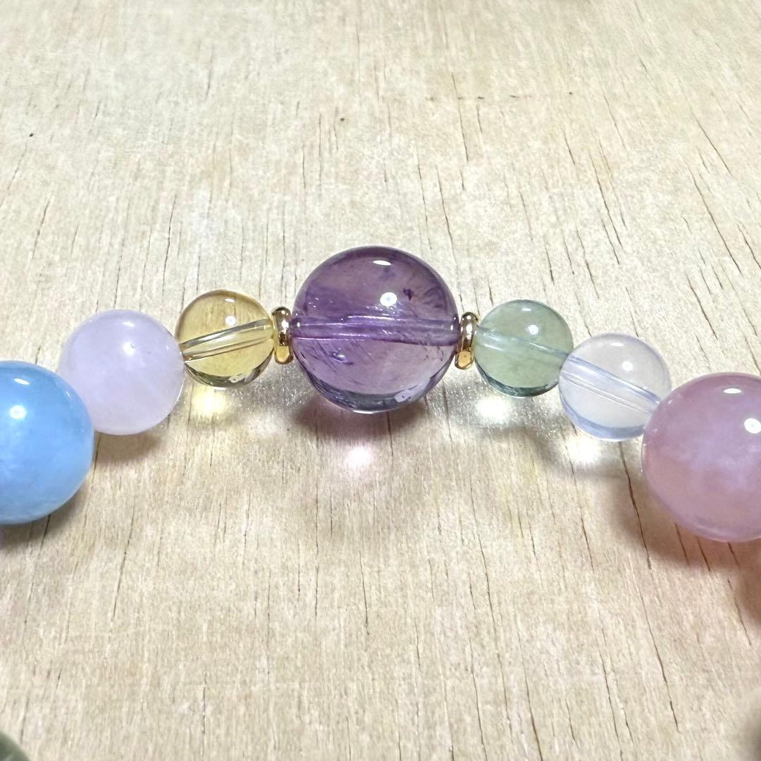 天然石（ラベンダーアメジスト、チャロアイト、シトリン、アクアマリン等）ブレス