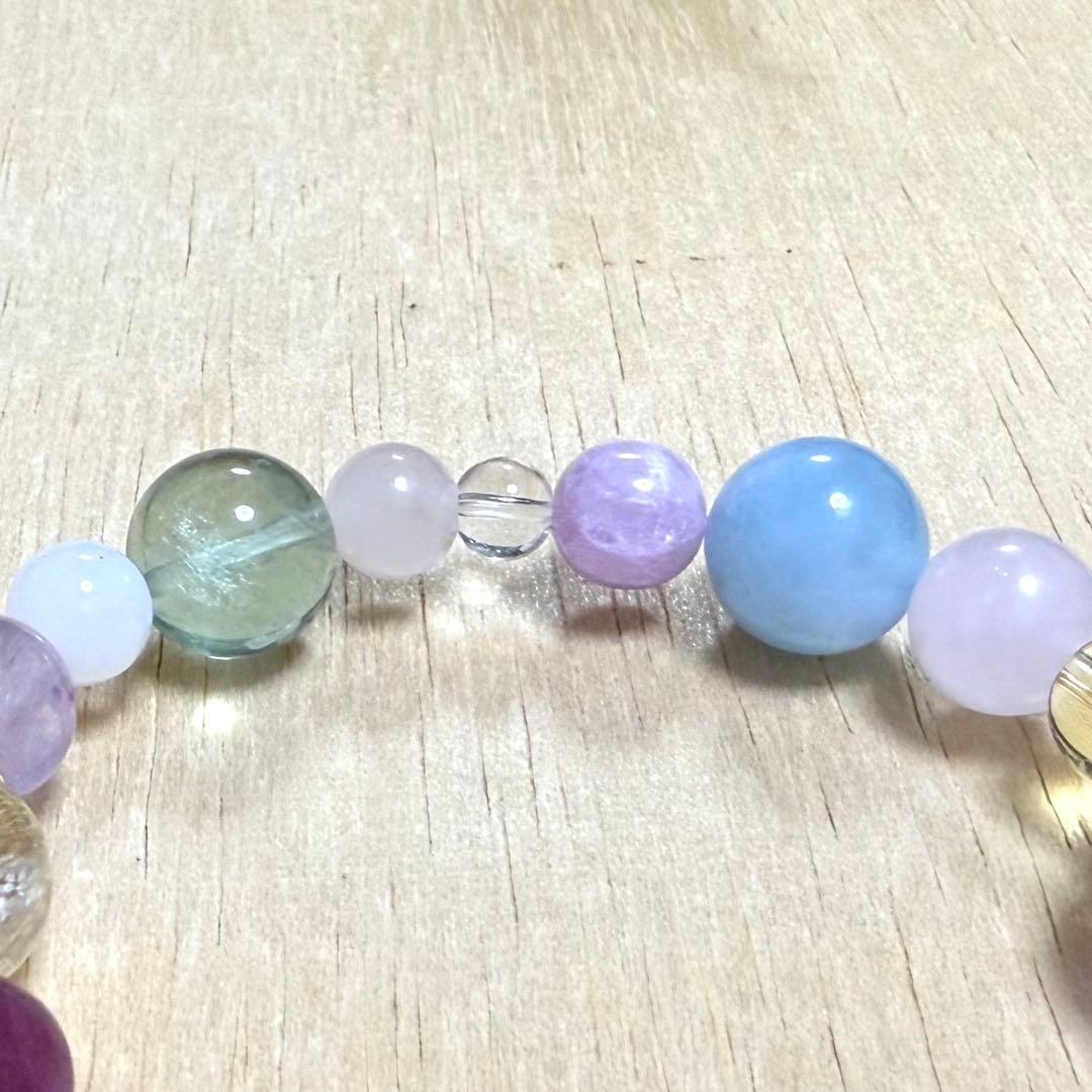 天然石（ラベンダーアメジスト、チャロアイト、シトリン、アクアマリン等）ブレス