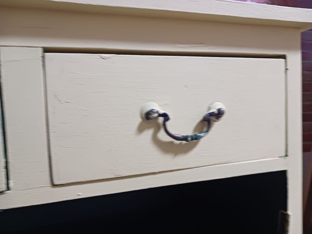 アンティーク調 食器棚 カップボード 収納棚 マホガニー 引き出し ２杯