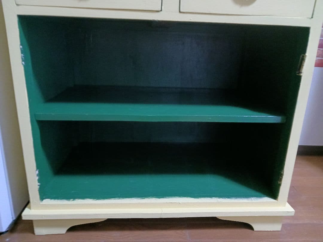 アンティーク調 食器棚 カップボード 収納棚 マホガニー 引き出し ２杯