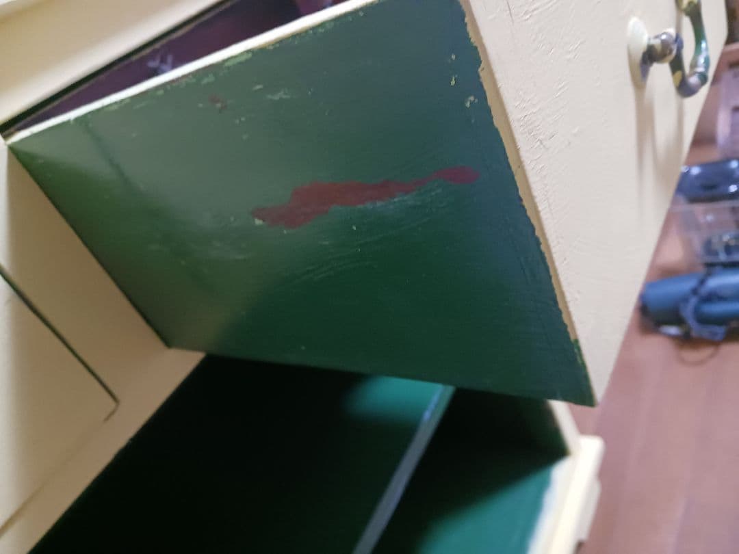 アンティーク調 食器棚 カップボード 収納棚 マホガニー 引き出し ２杯